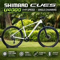 VTT de montagne 29 pouces, cadre en alliage d'aluminium, 9 vitesses, CUES U4000, mono-pignon, frein à disque hydraulique, vélo de course XC Trail