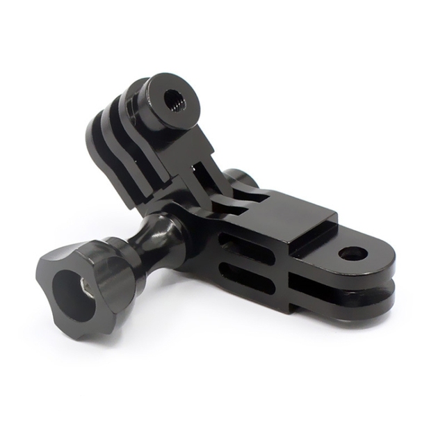Action Sports Camera Aluminum Alloy Three-way Adjustment Arm 360 Degree Adapter Base Mount Holder