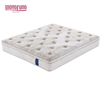 Matelas hybride personnalisé de qualité supérieure LOONGFUNG, enroulable, pour la maison et l'hôtel, taille King, avec ressorts ensachés et latex naturel