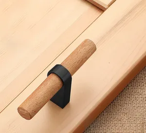 Manufacturer Supplier Furniture T Bar Wardrobe Pull Timber Kitchen Cabinet Handle Wooden Drawer Handles