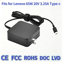 Chargeur USB C 65W pour Lenovo 2020 Xiaoxin Air14 Pro13, adaptateur d'alimentation pour ordinateur portable Type-C pour Lenovo ThinkBook 14 T480s