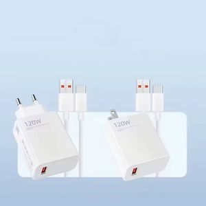 Mobile Phone Charger Block 120W Quick Charging US/EU/UK Socket 6A Type C Cable <b>USB</b> Wall Charger - Product Image 6
