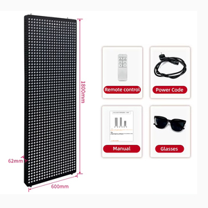 Panneau <span class=keywords><strong>de</strong></span> luminothérapie rouge certifié CE 6000W pour le corps entier, 660nm 850nm, pour usage domestique et clinique, avec support, 40 pouces, 1200 LED - Product Image 4