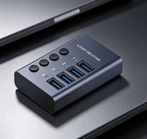 Hub USB 3.0 Portátil de <span class=keywords><strong>4</strong></span> Puertos, Divisor de Transferencia de Datos Rápida <span class=keywords><strong>para</strong></span> Oficina, Hogar y Juegos de Simulación de Carreras - Product Image 2