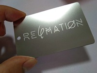 Fabricant chinois Ruban Métal Cartes de crédit vierges ou spécifiques Gravure laser Métal business carte en métal nfc