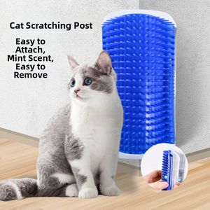 Grattoir mural pour chat et chien avec herbe à chat, peigne en PP, design simple, brosse pratique - Product Image 4