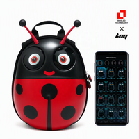 LOY C9 Mochila Escolar LED Mariquita para Niños Impermeable - Mochila de Dibujos Animados con Pantalla LED para la Escuela