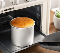 Moule à Gâteau Rond Professionnel en Alliage d'Aluminium de Haute Qualité avec Fond Amovible, Idéal pour Gâteaux au Fromage et Pâtisserie