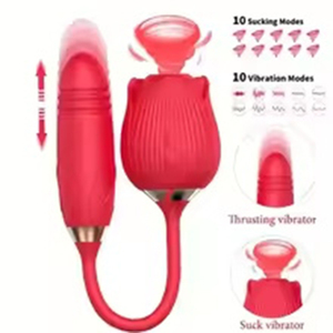 Juguete Sexual Vibrador de Succión de Clítoris en Forma de Rosa, Vibrador de Lengua para Lamer Pezones y Vagina, Consolador Vibrador, Masturbadores, Juguetes Sexuales para Adultos - Product Image 6