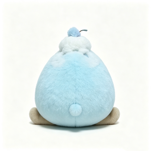 Peluche crème personnalisée, Peluche dessert bleu crème, Peluche alimentaire ronde, Peluche dessert bleue, Adorable animal en peluche alimentaire - Product Image 4