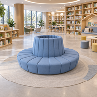 Canapé modulaire rond moderne pour hall commercial, espace public et zone de détente de bureau