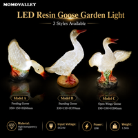 Statue de canard lumineuse en fibre de verre IP65 étanche Momovalley, motif animal 3D lumineux pour la décoration de parcs à thème et de jardins