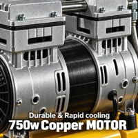 Compresseur d'air industriel 8 bars, 50 litres, refroidissement automobile, portable, 750 W, moteur en cuivre, pompe, compresseur d'air pour voiture