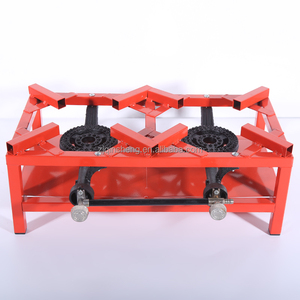 Estufa de <span class=keywords><strong>Gas</strong></span> Portátil de <span class=keywords><strong>Dos</strong></span> Quemadores para Acampar, Caravanas y Hoteles, Parrilla de Hierro Fundido con Recubrimiento en Polvo, Funciona con GLP - Product Image 3