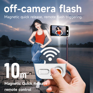 Aide à la photographie mobile magnétique <span class=keywords><strong>avec</strong></span> flash 15W, lentille Fresnel, télécommande détachable et zoom réglable - pour iPhone et Android - Product Image 4