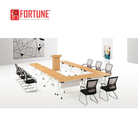 Table de conférence en bois en forme de U pour salle de formation