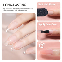 Kudan OEM 30ml Gel UV pour extension d'ongles, Gel de construction rapide transparent rose gelée, Gel BIAB pour construction d'ongles