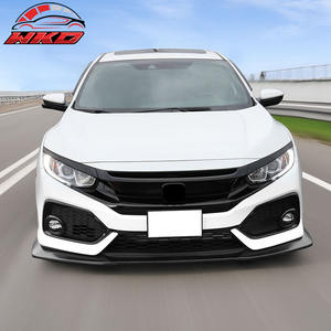 Adapté pour Honda Civic Si 4 portes Hatchback 17-21, lèvre de pare-chocs avant style GT, noir, 1 pièce, PU, accessoire extérieur de haute qualité - Product Image 2