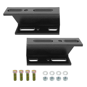 Kit de soporte para barra estabilizadora delantera Rough Country para camiones GM 67-87, incluye herrajes de montaje de hierro negro - Product Image 1