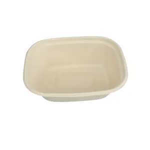 Natural/Environmenta descartável cana bagaço polpa tigelas bagaço 16oz sopa salada tigela comida recipiente