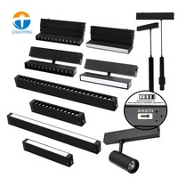 Spot lumineux encastré linéaire intelligent 220V en aluminium pour rail magnétique, avec interrupteur DIP manuel, CCT réglable 3000K-6000K et intensité variable
