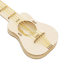 Wincent Diy Wooden Ukulele Guitar Model Kit 3d Puzzle Musical Instrument Stem Craft Toy String Playable Gift Kids