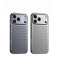 Coque de téléphone en aluminium à dissipation thermique pour iPhone 17 16 15 18 Pro Max 13 14 Plus, en métal ajouré, avec parfum rafraîchissant, couvercle amovible