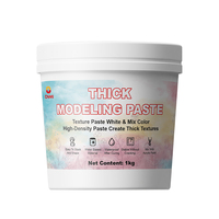 Pasta de Modelado Espesa Profesional de Alta Densidad para Arte, Pasta de Textura para Pintura Acrílica, Ajuste de Color, Gel Acrílico Medio Blanco