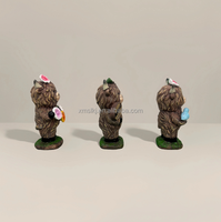 Résine Artisanat Mignon Highland Vache Statue Ensembles 3PCS Highland Vache Figurine pour Home Office Bureau Ornements