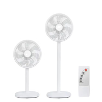 Ventilateur de bureau debout 2 en 1 45W Ventilateur de sol oscillant à base ronde de 16 pouces avec télécommande