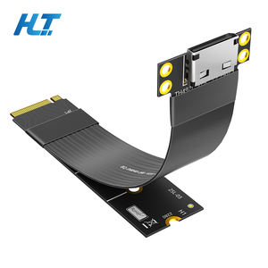 HLT <span class=keywords><strong>M</strong></span>.2 Key-<span class=keywords><strong>M</strong></span> U.2 SFF-8611/8612 フレキシブルアダプターケーブル 2280 NVMe インターフェース Oculink 4i 200mm 長さ プラグアンドプレイ PCIe 4.0 対応 - Product Image 1