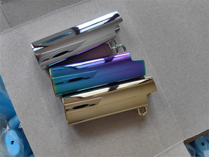 Guscio per Accendino in Metallo con Logo Personalizzato al Laser, Placcatura Colorata - Product Image 2