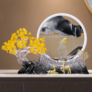 Figurine en résine époxy sculptée artistique personnalisée de luxe haut de gamme de style chinois pour entrée, salon, bureau, meuble TV - Product Image 1