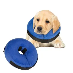 Atualizado Multi-Tamanhos Anti-Lambendo Soft Inflável Cat Dog Donut Cone Pet Protective Dog Cone Collar para Cães Após a Cirurgia