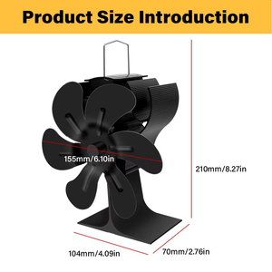 Mini Ventilador de Chimenea Ecológico, Silencioso, de 6 Aspas, Alimentado por Calor, para Estufas de Leña, Distribución de Calor en el Hogar en Invierno - Product Image 4