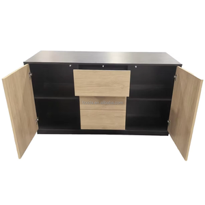 خزانة جانبية بسعة كبيرة خشبية ملونة للمطبخ وغرفة المعيشة والمنزل بار-استخدام متعدد الشقق - Product Image 5