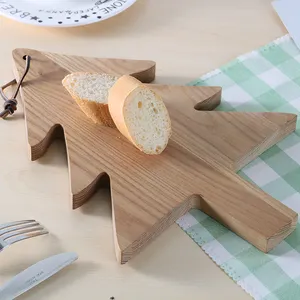 圣诞礼物熟食板相思木奶酪切菜板创意圣诞树木面包板带手柄