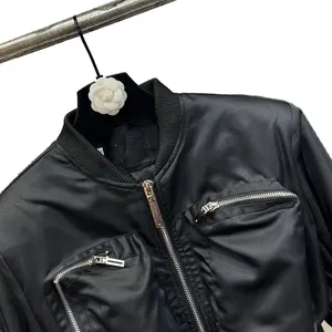 Baseball Uniform Leather Bomber Jacket Woman Casual Simple New Long-Sleeved Jacket Slim