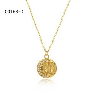 Collar con Colgante Religioso Amy Amy, Chapado en Plata con Circonita Cúbica, Joyería Cristiana para Mujer, Regalo para Uso Diario - Product Image 3