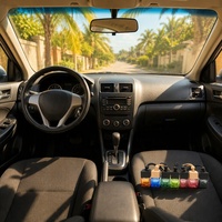 Diffuseur d'arômes en verre carré suspendu pour voiture, 8 ml, avec bouchon en bois, rechargeable, 7 couleurs, OEM ODM, vente en gros