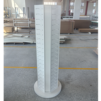 Présentoir d'aimant de réfrigérateur supports d'affichage au détail à quatre côtés support d'affichage rotatif de panneau perforé avec la base rotative