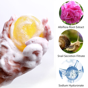 <span class=keywords><strong>Savon</strong></span> Nettoyant Réparateur Escargot pour le Visage, Élimine l'Acné et les Taches Brunes, Anti-Points Noirs, Moussant, Soin des Peaux Sèches - Product Image 3
