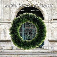 Guirlande de guirlandes de noël moderne DAMAI 2M avec torsion métallique et paillettes décor de guirlande suspendue d'arbre d'intérieur pour escalier