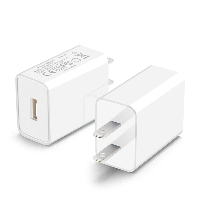 USB Wall Charger 5V1A 10W PD Super Fast Charging EU/US Plug Adapter FCC CE Certified Travel Plug for Mobile Phone