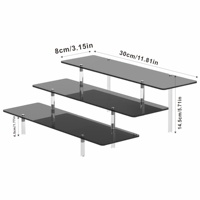 Présentoir carré en acrylique de qualité supérieure, présentoir de marchandises à nombre de niveaux réglable sur mesure, pour les équipes d'approvisionnement des grands supermarchés