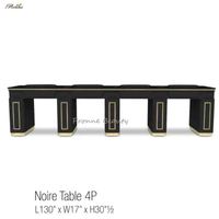 Longue table de manucure taylor 4 personnes fabriquée sur mesure en Chine station de bar de bureau pour les ongles avec tuyau d'aération