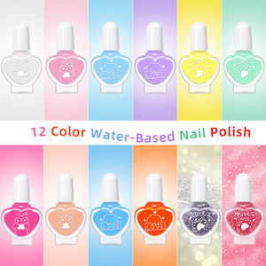 New Quick Drying Children's Nail Polish 12 Color Easy Peeling Tasteless Non-toxic Water-based Nail Polish Set Nail Products - Product Image 3