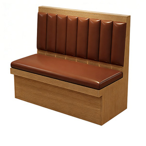 Ensemble table et chaises en bois massif demi-cercle moderne et personnalisé pour usage commercial, restaurants occidentaux, salons de thé, hôtels - Product Image 5