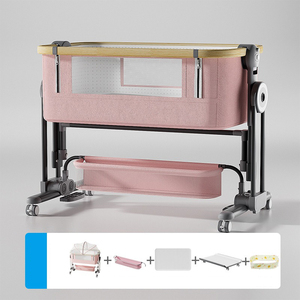 Lits de grande taille personnalisables et berceaux pliants mobiles pour nouveau-nés, tables à <span class=keywords><strong>langer</strong></span> multifonctionnelles pour bébés - Product Image 4