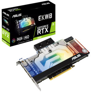 Carte graphique de jeu d'occasion <span class=keywords><strong>ASUS</strong></span> EKWB GeForce RTX 3090 24 Go GDDR6X avec technologie PCIe 4.0 Auto-Extreme et bloc d'eau - Product Image 1